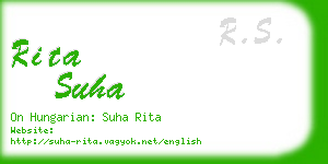 rita suha business card